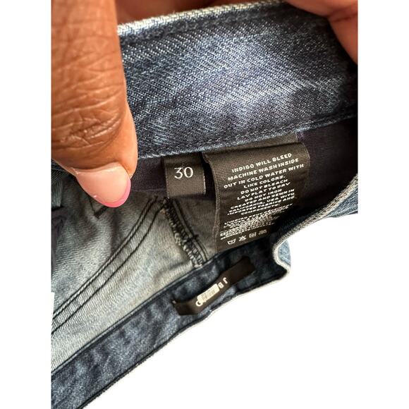 J BRAND Jeans Dark Wash Wynne Button Fly Ankle Crop Straight Leg Size 30‎ - Picture 2 of 13